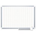 Sweetsuite MasterVision Grid Platinum Plus Dry Erase Board1x2 in. Grid36x24Silver Frame SW719555